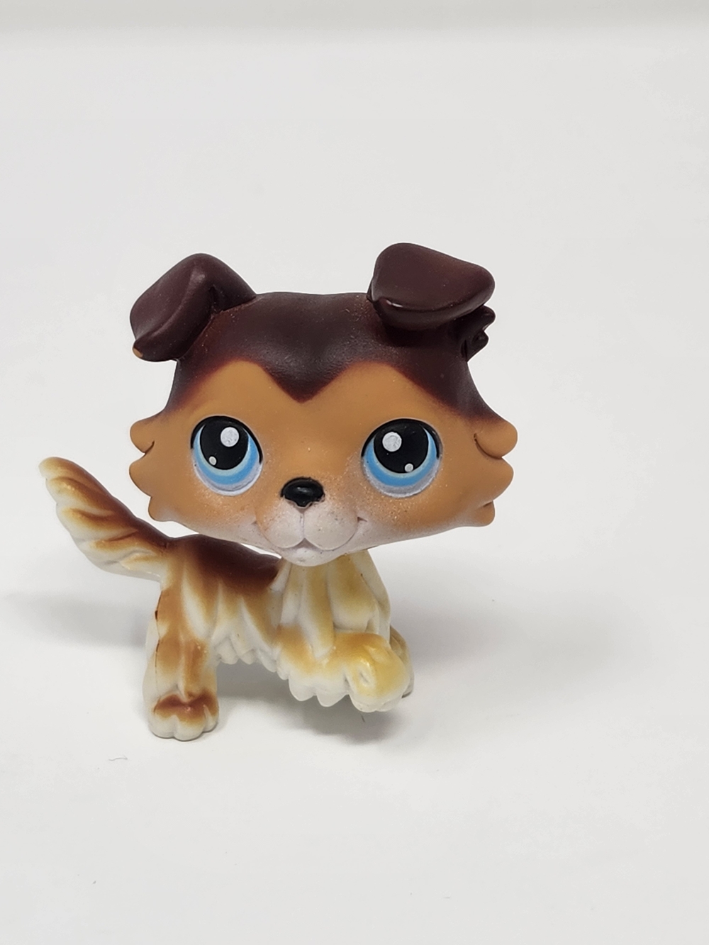 RARE LPS #58 Collie Dog Authentic Littlest Pet Shop 2004 Hasbro Vintage Blue Eye
